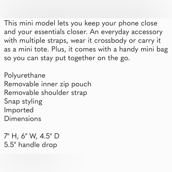 Anthropologie The Mini Hollace Tote, Removable Shoulder Strap Inner Pouch, Brown - Picture 2 of 16